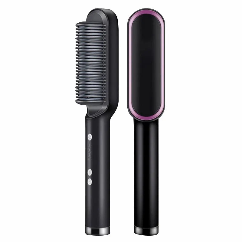 High Quality Electric Straighten Hair Brush Professional Curler Straightener Comb Fashion Fast Heating Ceramic Hair Straightener