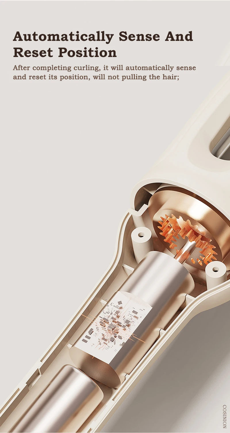 Automatic Hair Curler 28mm Negative Ions Electric Ceramic Curling Hair Stick Rotating Curl Waves Anti-Tangle Curling Iron Styler