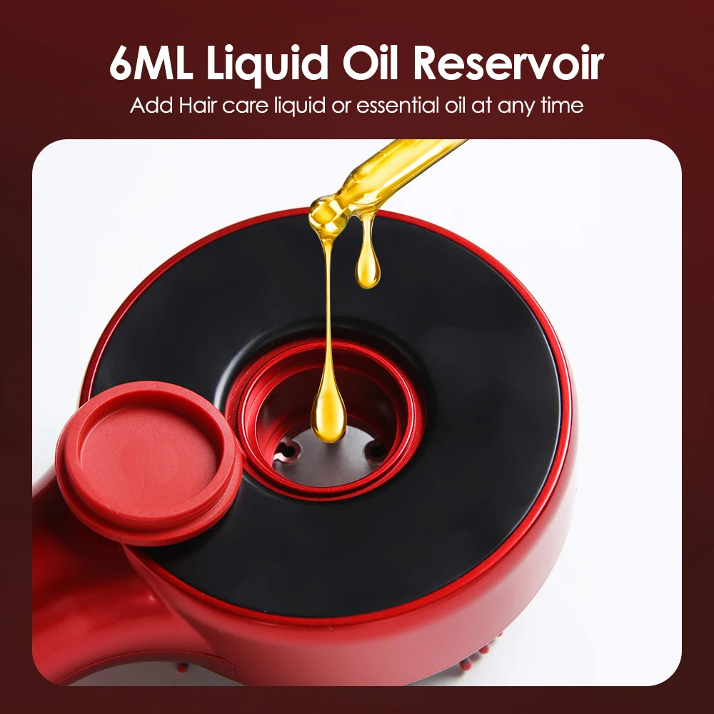 Electric Scalp Massager with Red Light Therapy – Hair Growth & Relaxation Comb