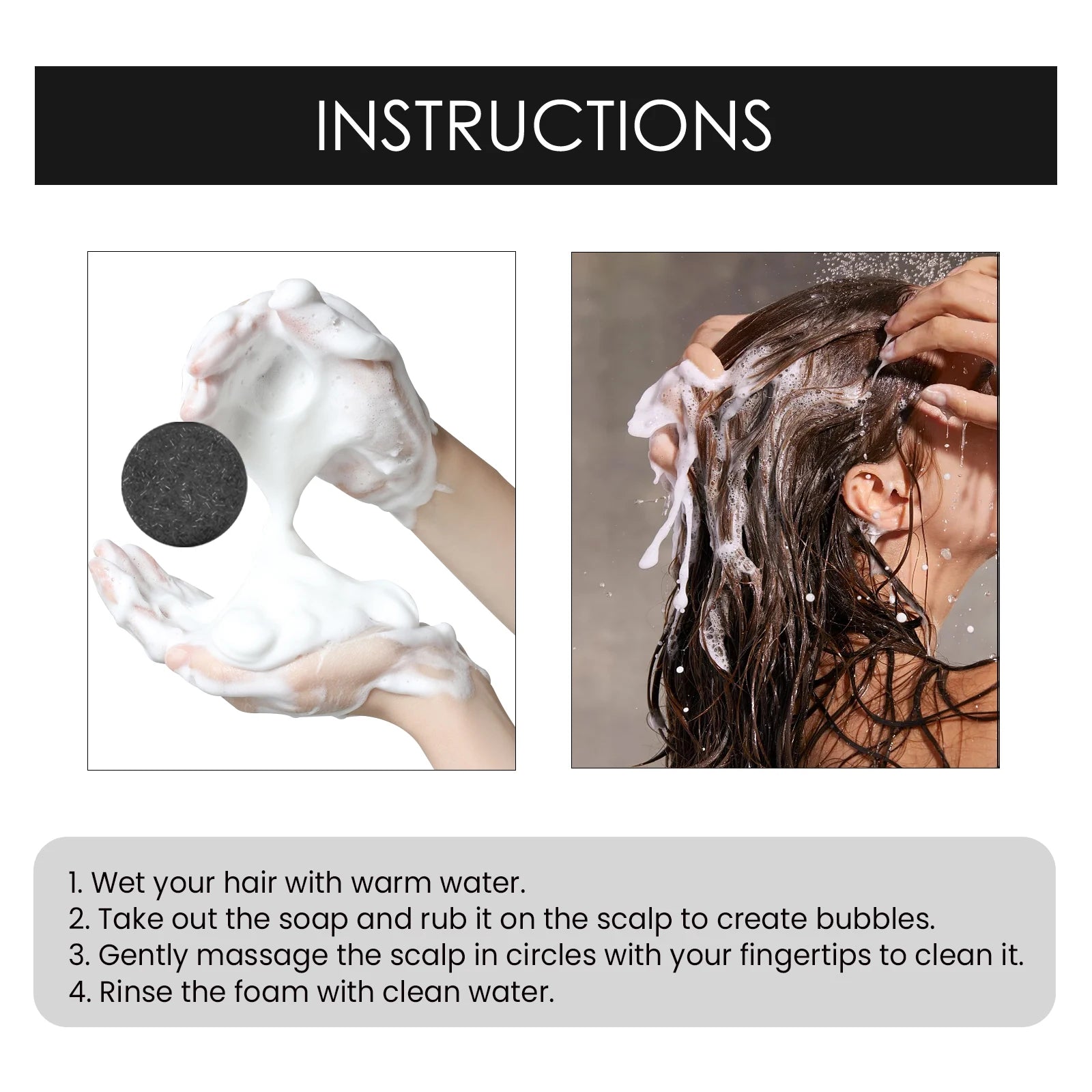 Charcoal Hair Soap – Restore Natural Colour, Strengthen & Nourish Hair