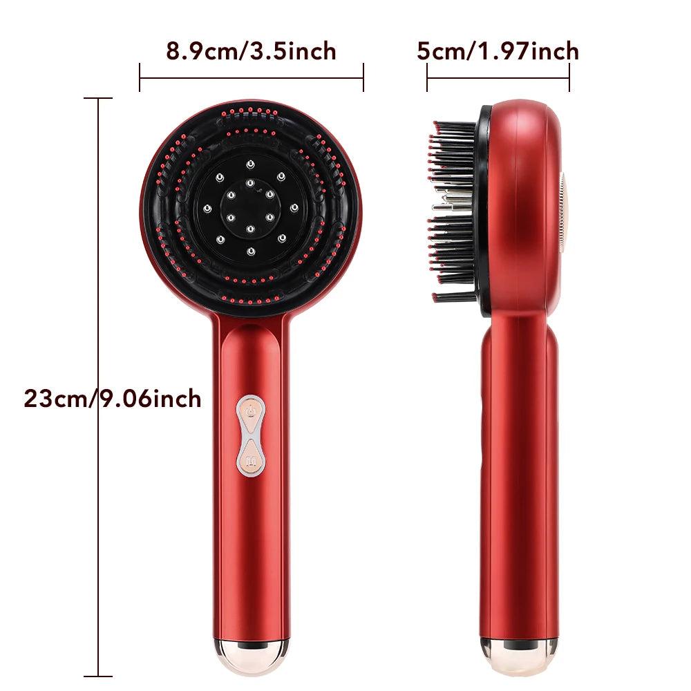 Electric Scalp Massager with Red Light Therapy – Hair Growth & Relaxation Comb
