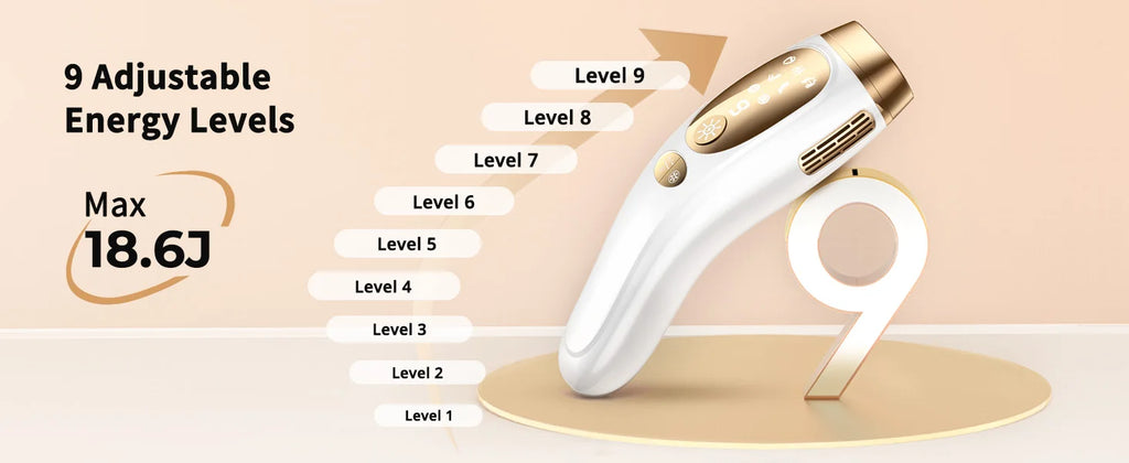 9-Level Ice-Cooling IPL Hair Remover – Painless, Permanent Smooth Skin at Home